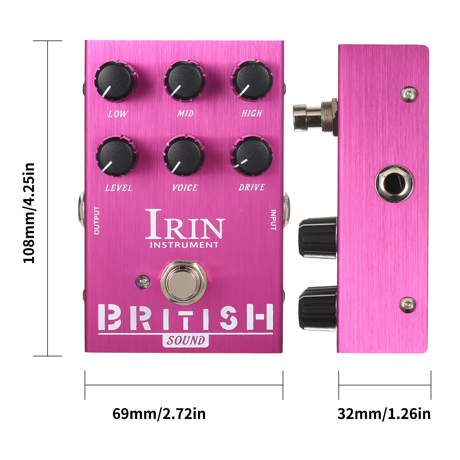IRIN Guitar Effect Pedal M-SHALL Speaker Simulator Cabinet Simulator Guitar Effector Pedal Speaker Simulation for Guitar Bass - British Sound (Purple)