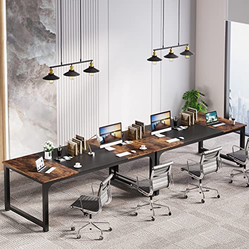 LITTLE TREE 63 Inch Large Executive Computer Office Desk, White