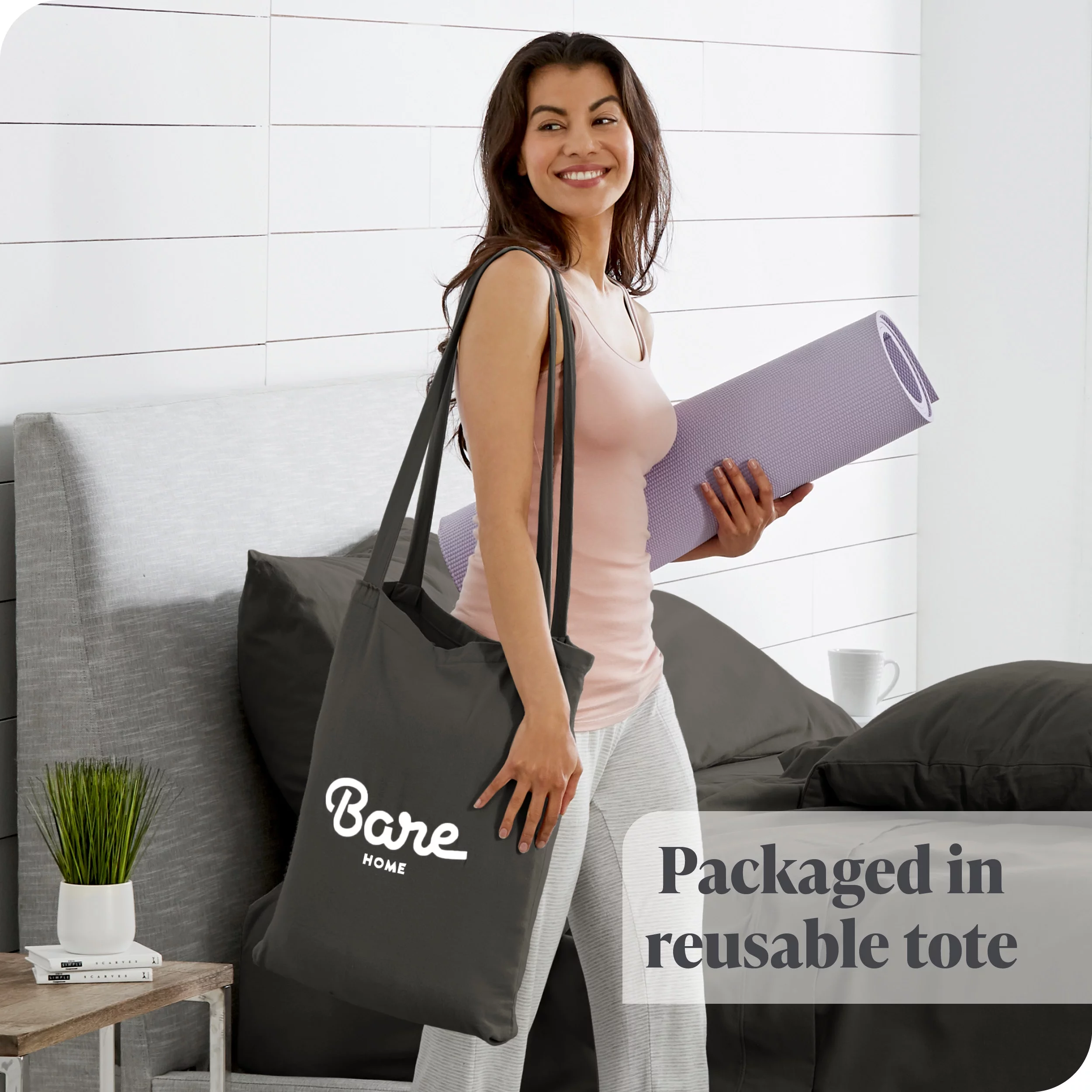 Bare Home Flannel Sheet Set - 100% Cotton - Deep Pocket - 4 Piece - Queen, Gray