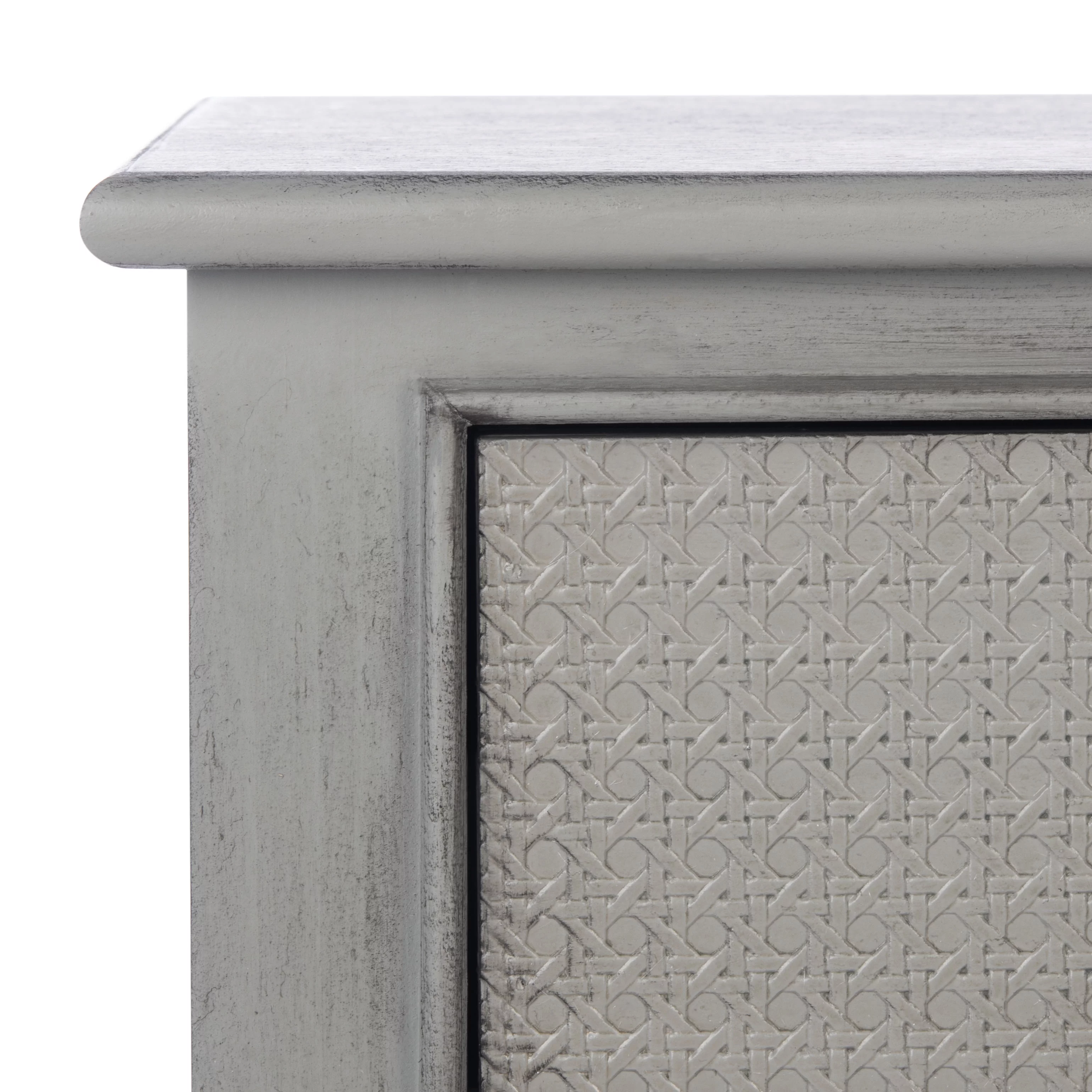 SAFAVIEH Haines Modern 2 Drawer Console Table, Distressed Grey