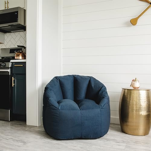 Big Joe Milano Lenox Denim Cobalt Beanbag Chair