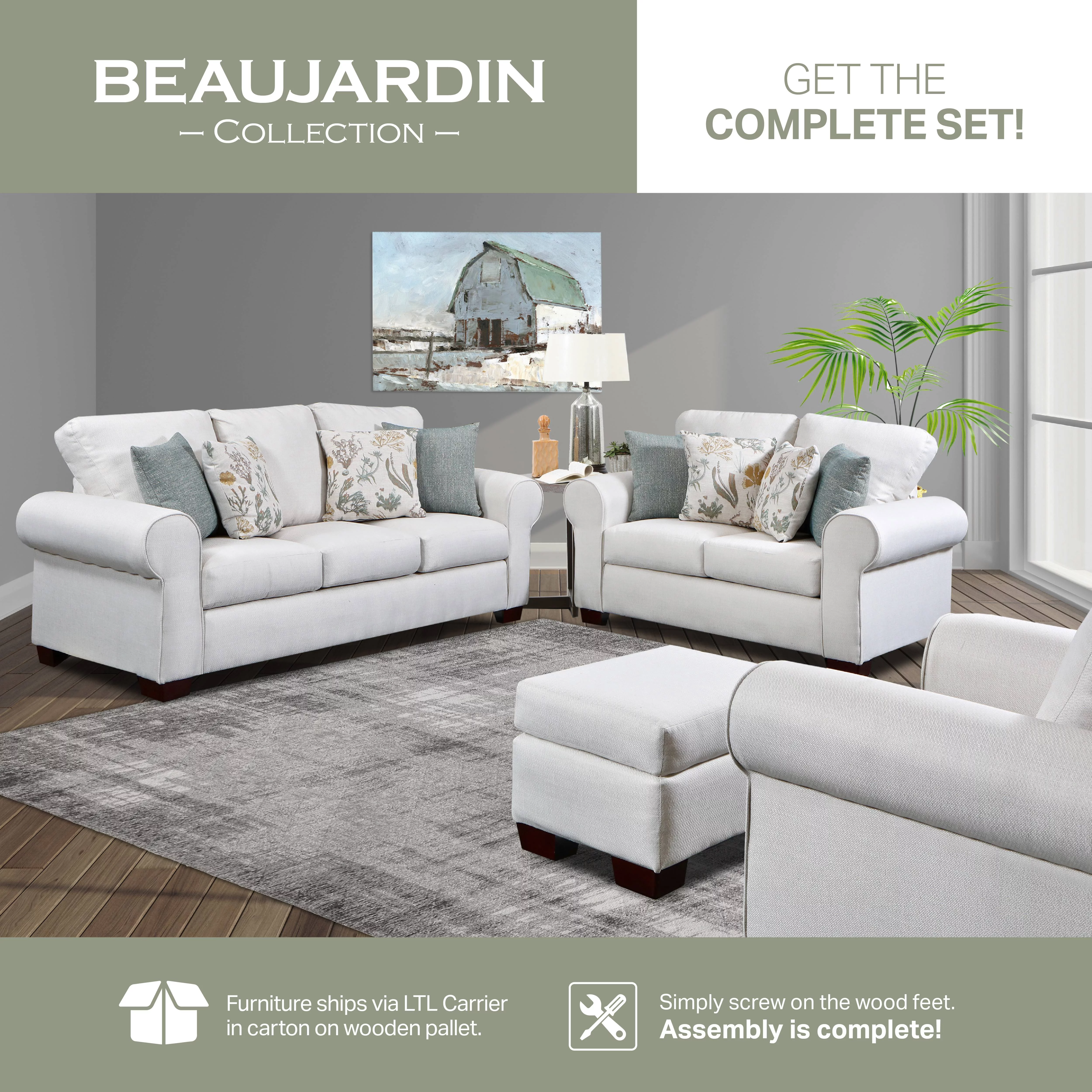 American Furniture Classics Model 8605-41 Beaujardin Sofa Sleeper with Four Throw Pillows