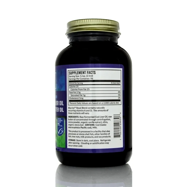Green Pasture Fermented Cod Liver Oil and Concentrated Butter Oil Gel, 6.4 oz/188mL - Chocolate Cream