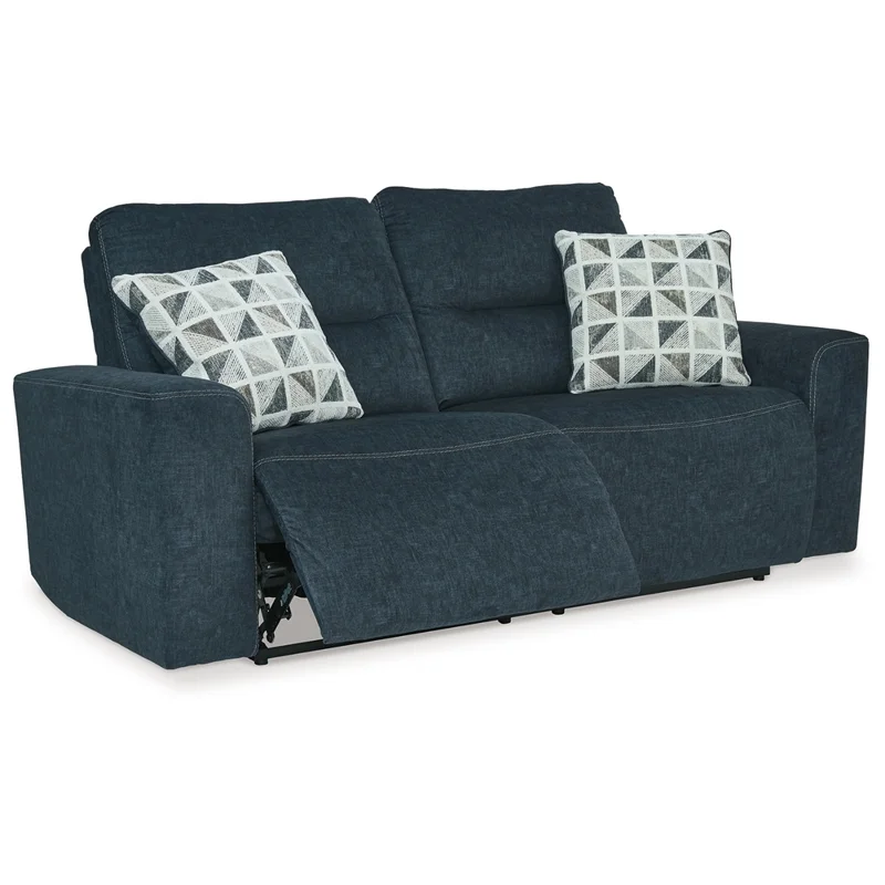 Ashley Furniture Paulestein 2-Seat Fabric Power Reclining Sofa in Blue