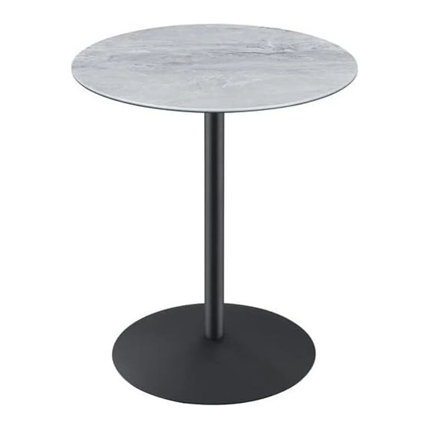 Blissful Nights Asian Aesthetics End Table With Marble Textured Glass Top