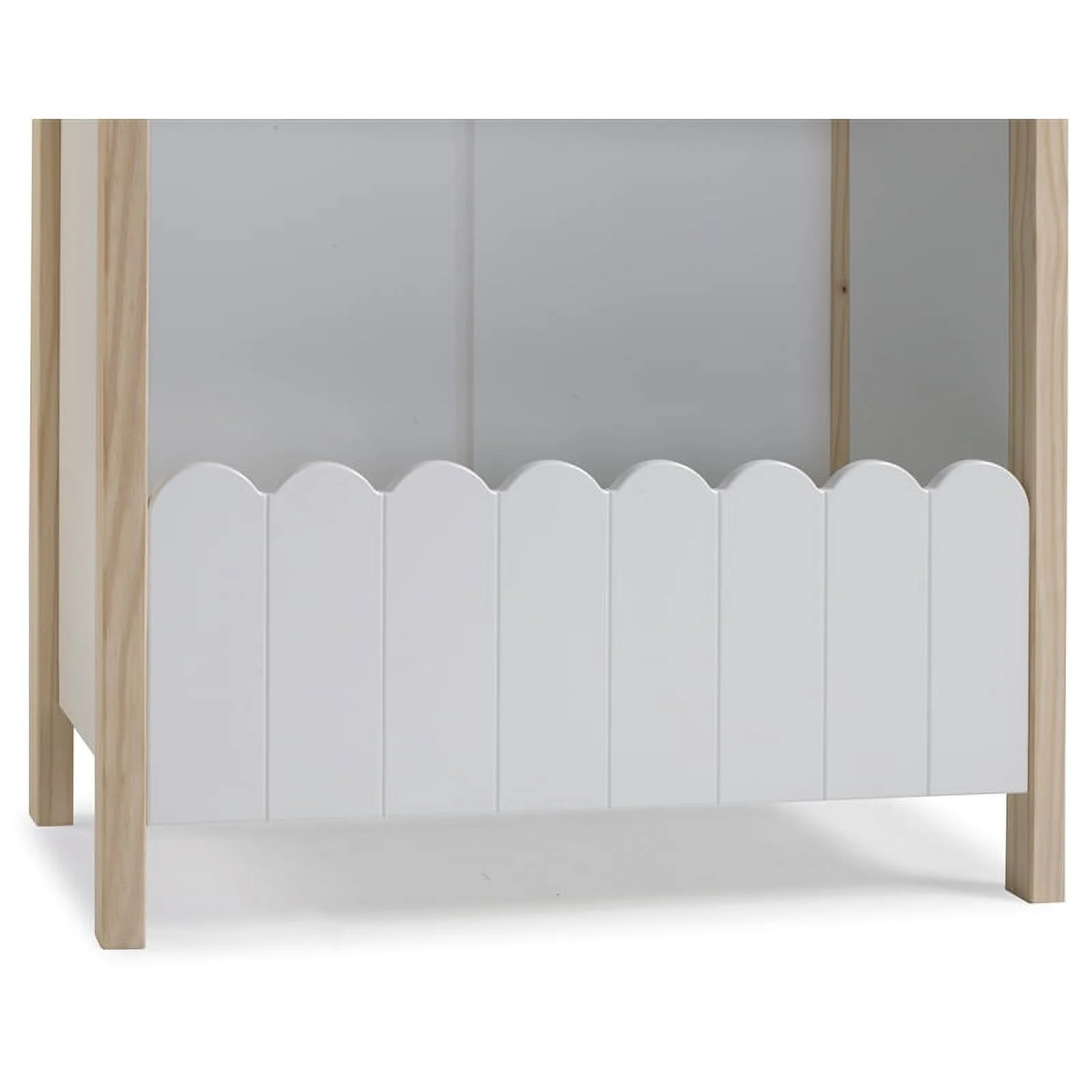 Linon Mila Wood Youth Bookcase in Natural and White