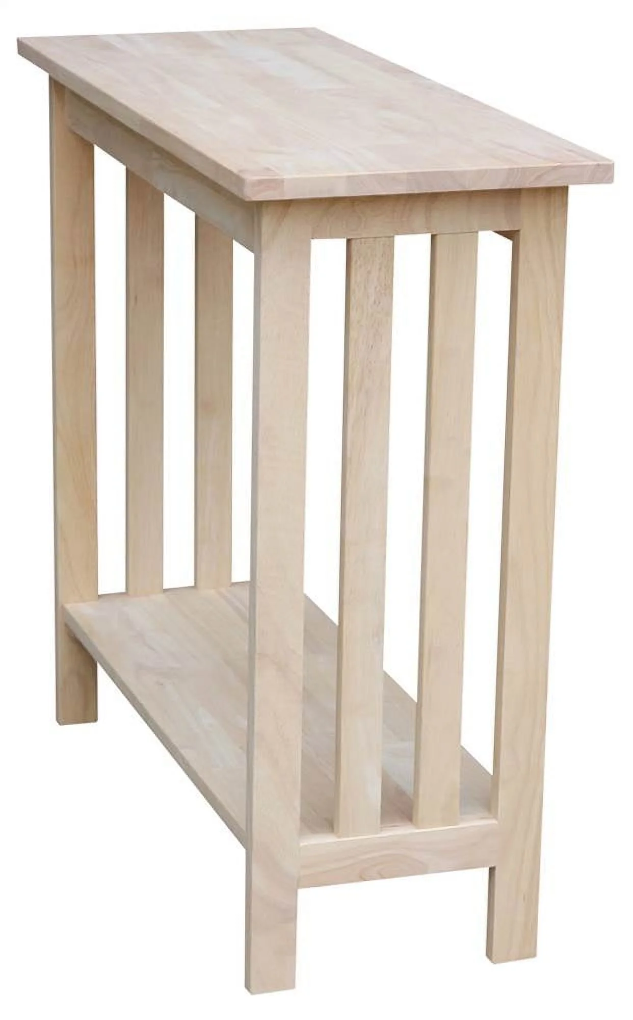 International Concepts Solid Wood Unfinished Mission Entry Table