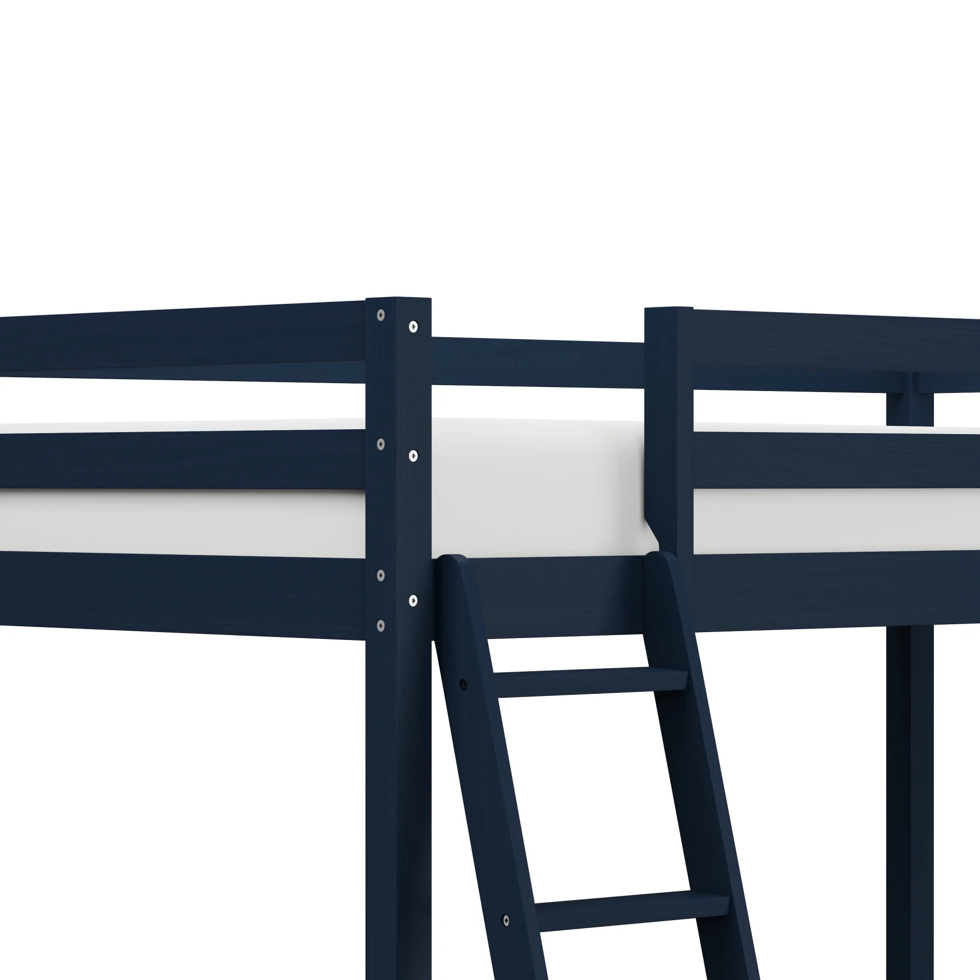 Hillsdale Furniture Caspian Wood Study Twin Loft Bed with Desk, Navy