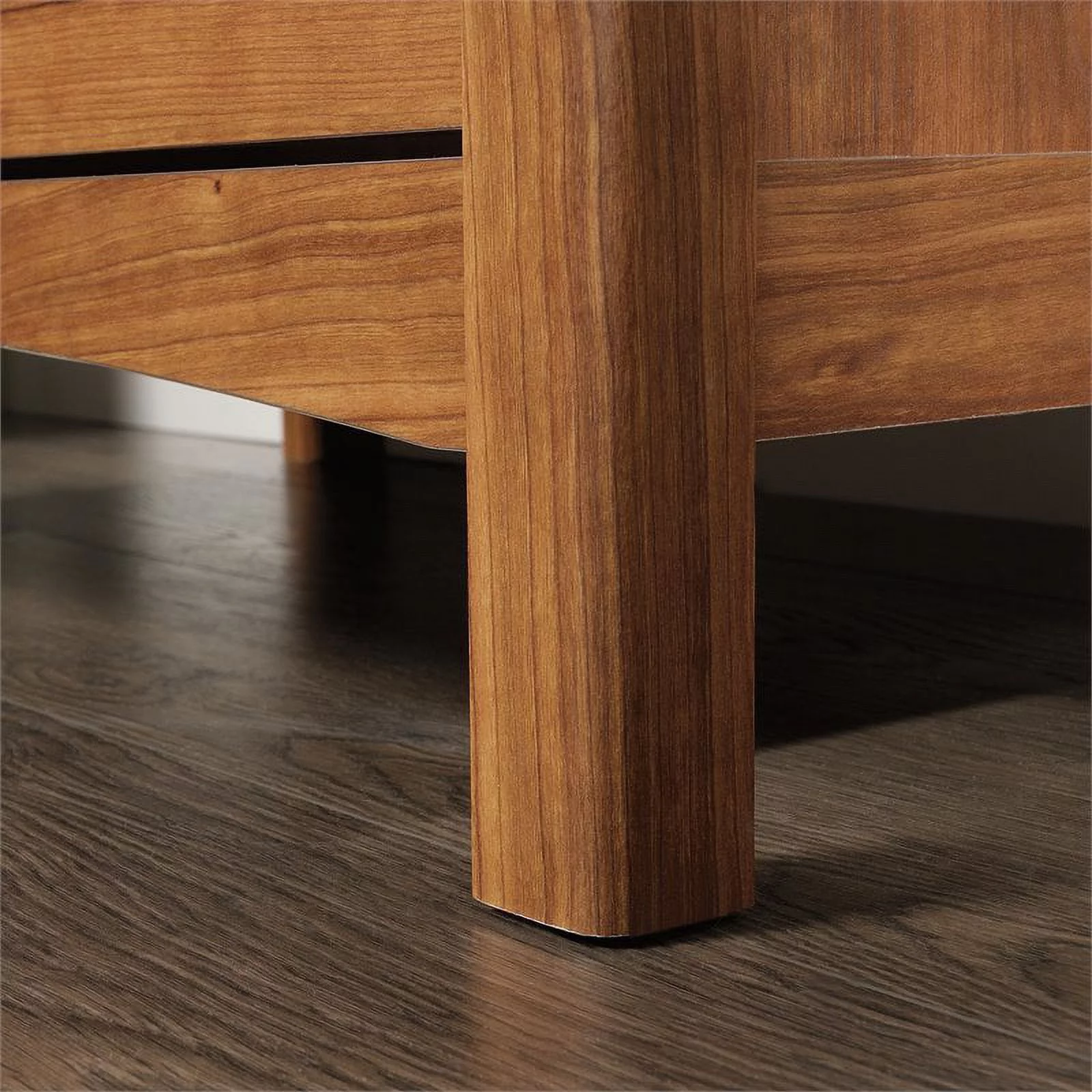 Pemberly Row Engineered Wood 4-Drawer Bedroom Chest in Prairie Cherry