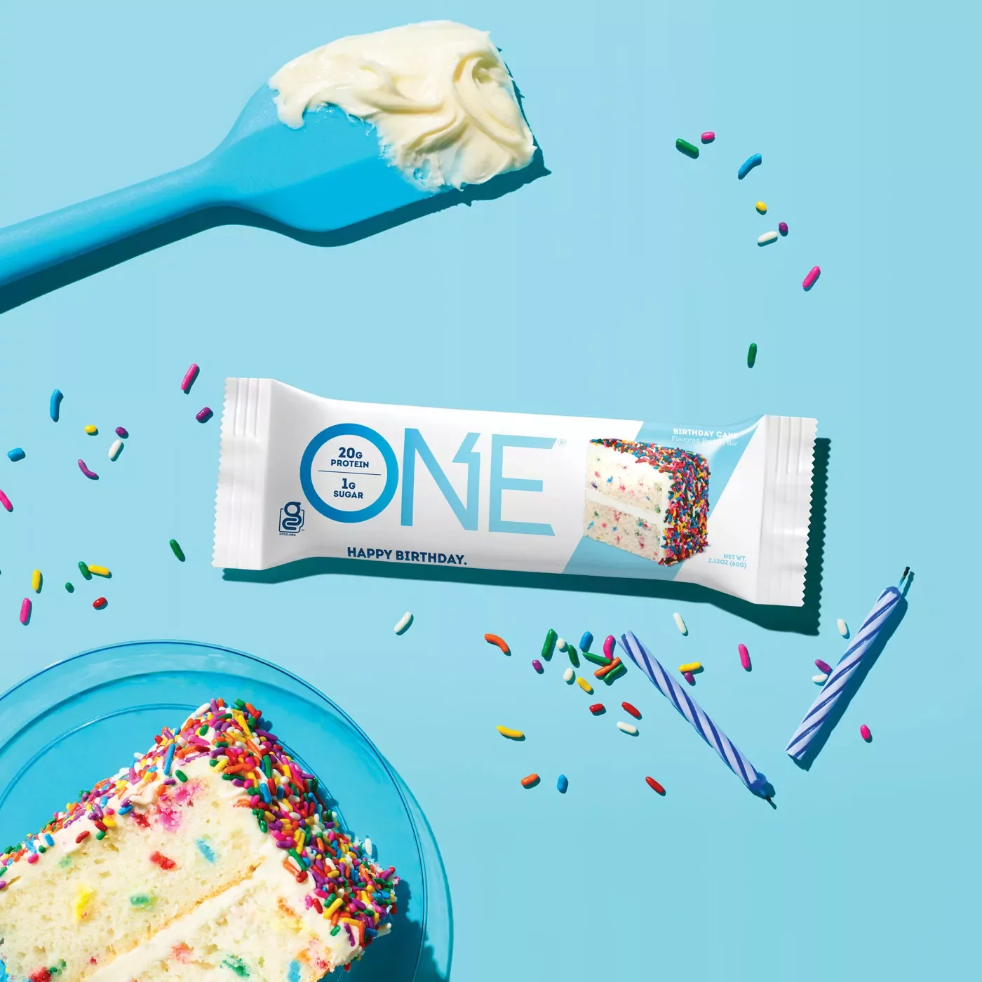 ONE Protein Supplement Bar, Birthday Cake, 20g Protein, 12 Count