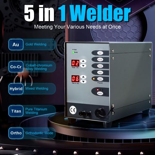 Automatic Jewelry Welder, 110V 60HZ Handheld Pulse Arc Welder CNC Spot Welding Machine, CNC Welding Jewelry Repair Tool, Jewelry Spot Welder Machine Kit for DIY Jewelry Repair