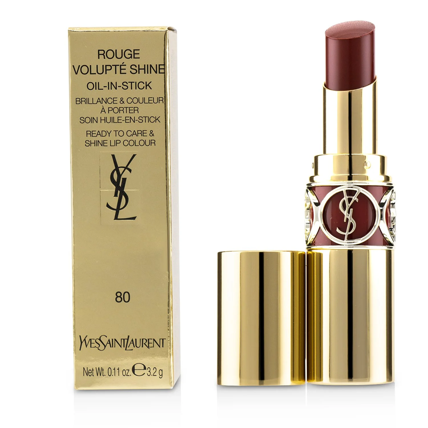 Yves Saint Laurent Rouge Volupte Shine - # 86 Mauve Cuir  3.2g/0.11oz