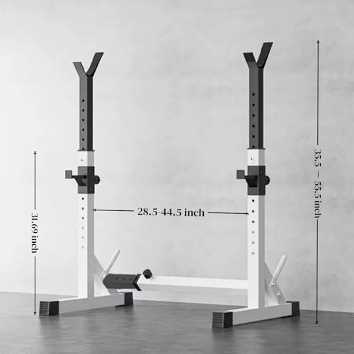 Barbell Rack Stand - Multifunctional Adjustable Squat Rack, Heavy-Duty Dumbbell Rack，Strength Training Dip Station, Home Gym Equipment Max Load 550lbs