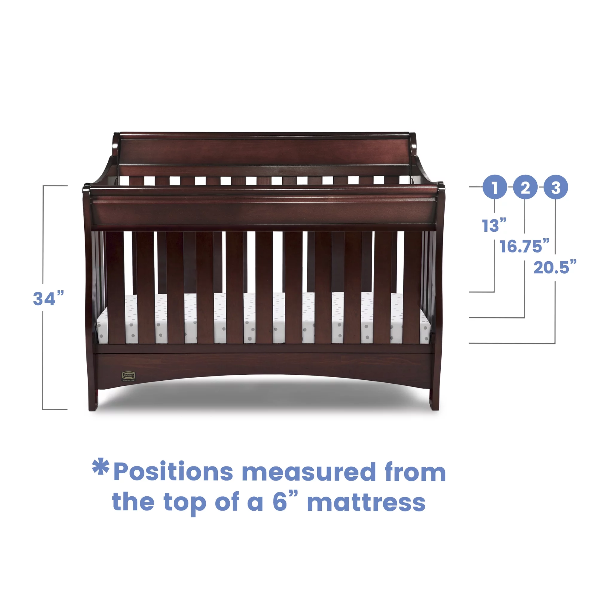 Delta Bentley S Series 4-in-1 Convertible Crib in Black Cherry Espresso