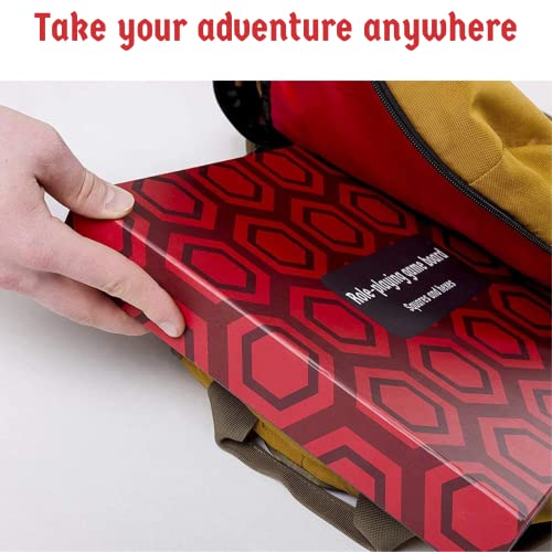 The Authentic Role-Playing Game Board by Hexers, Mat Alternative, Compatible with Dungeons and Dragons D&D DND Pathfinder RPG, 27x23 inches, 1 inch Square and Hexes Battle Grid, Foldable & Dry Erase