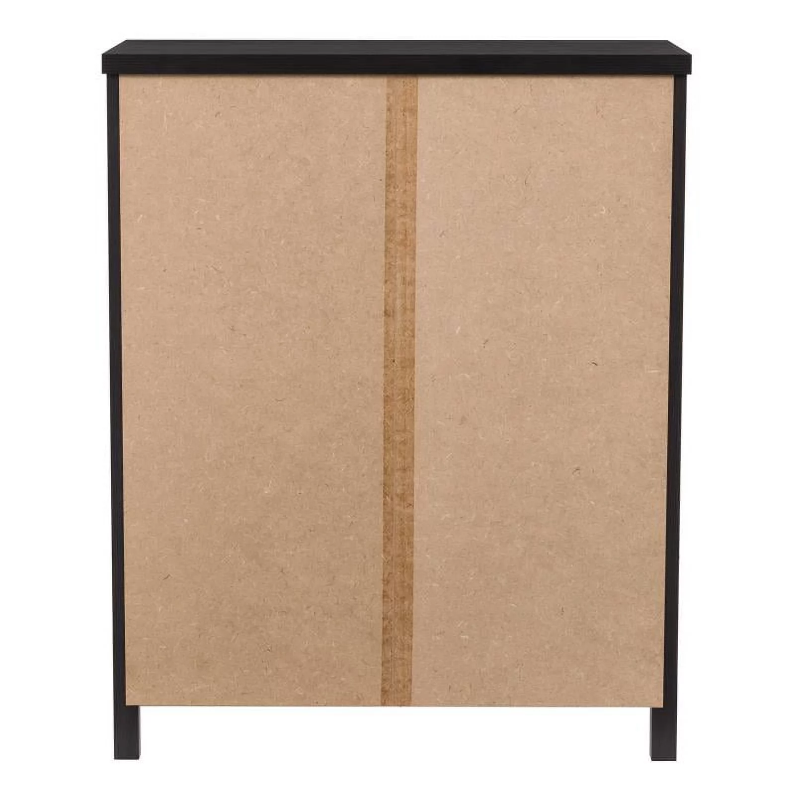 Boston Black Engineered Wood Grain Finish 5 Drawer Tall Dresser