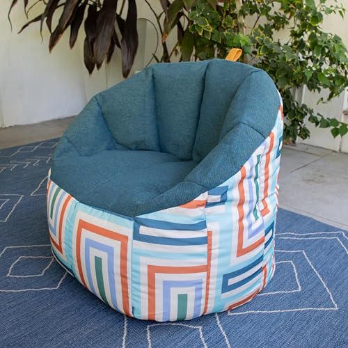 Big Joe Milano Lenox Denim Cobalt Beanbag Chair