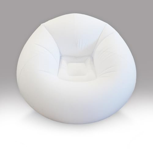 45x45x28 Inflatable Beanless Bean Bag Chair Lounge Sofa - Black