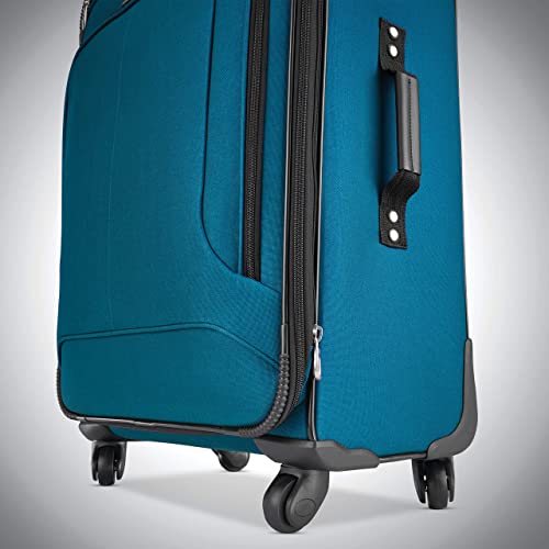 American Tourister Pop Max Softside Luggage with Spinner Wheels, Purple, 3-Piece Set (21/25/29)