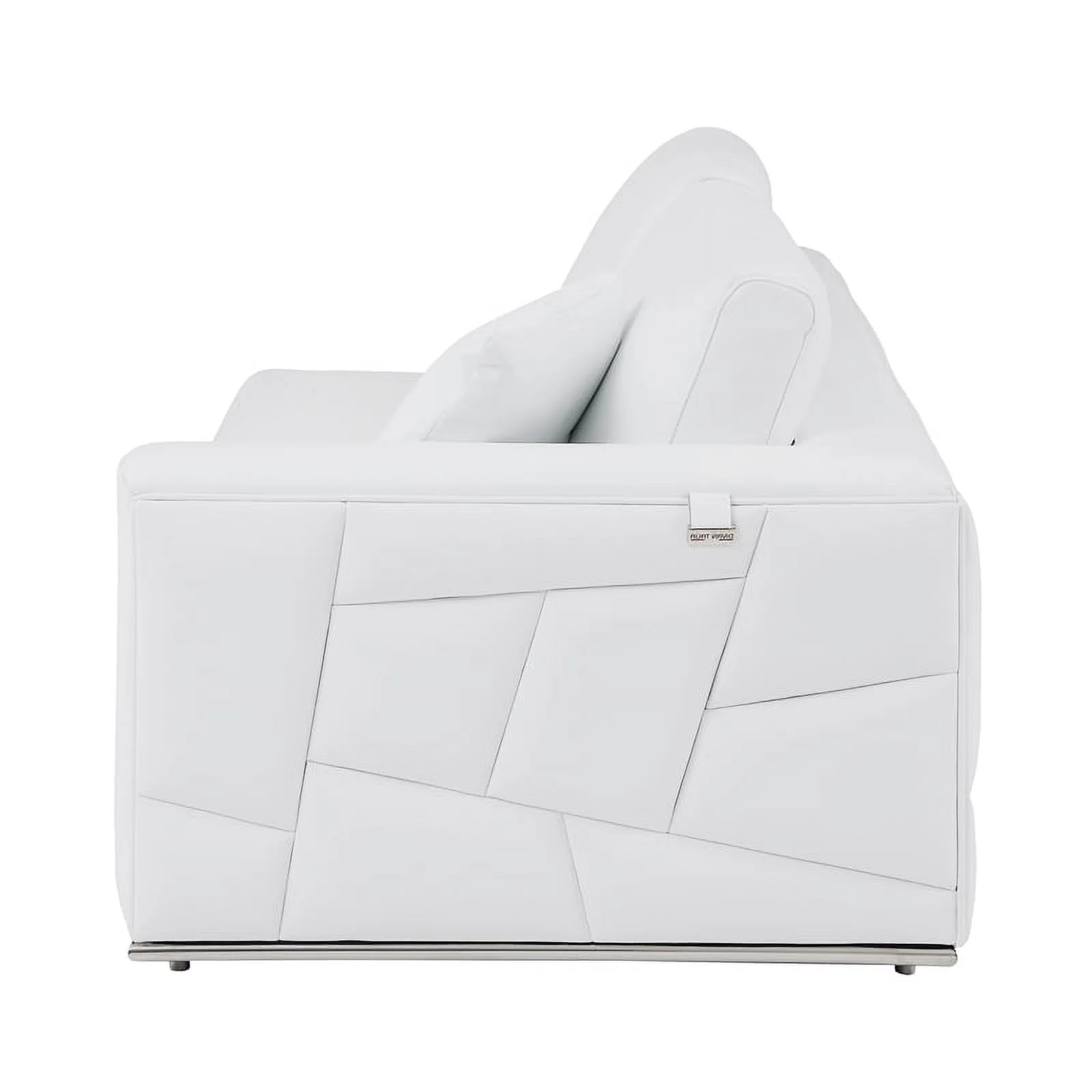 Titan Furnishings Transitional Italian Top Grain Leather Sectional White