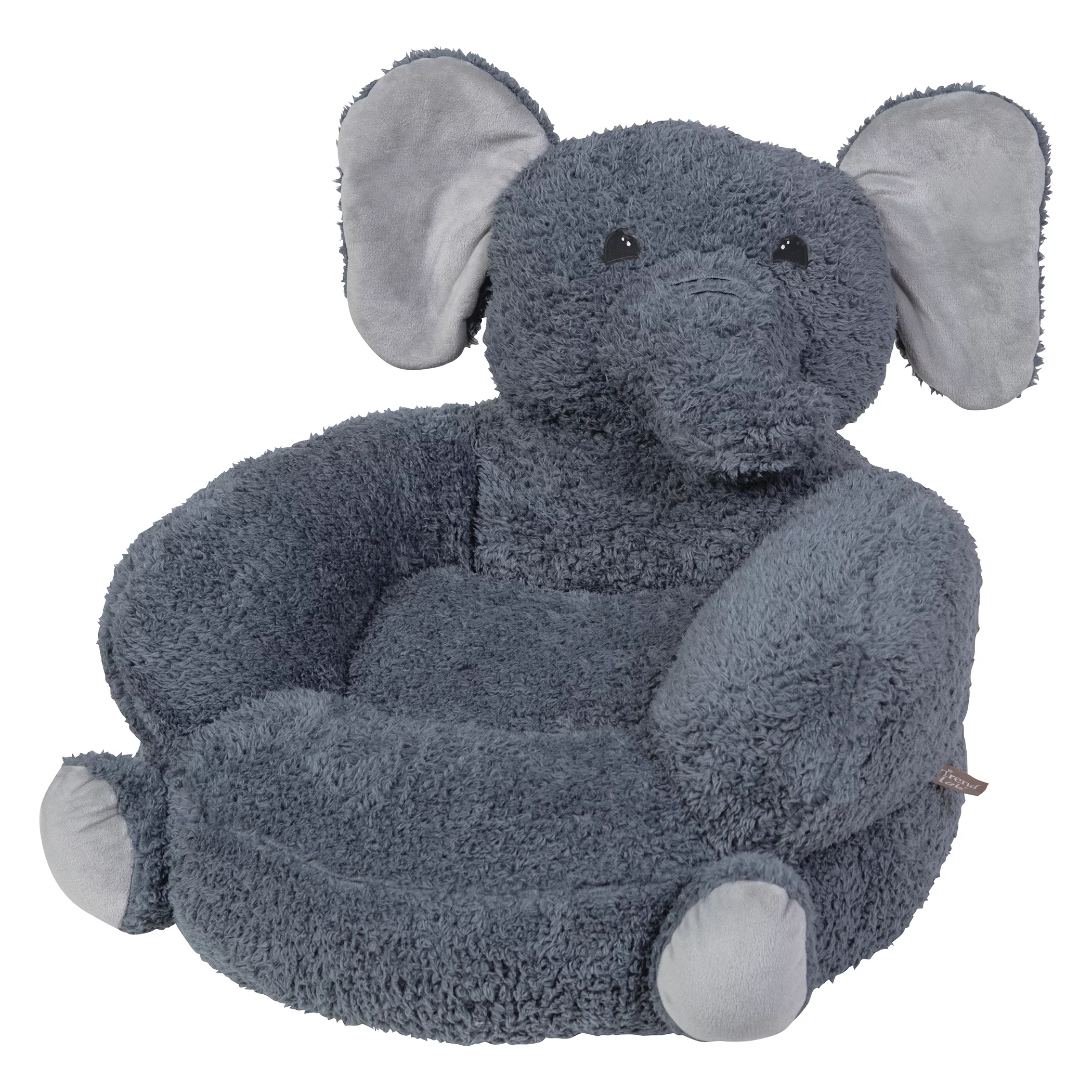 Trend Lab Toddler Plush Gray Elephant Lounge Character Chair