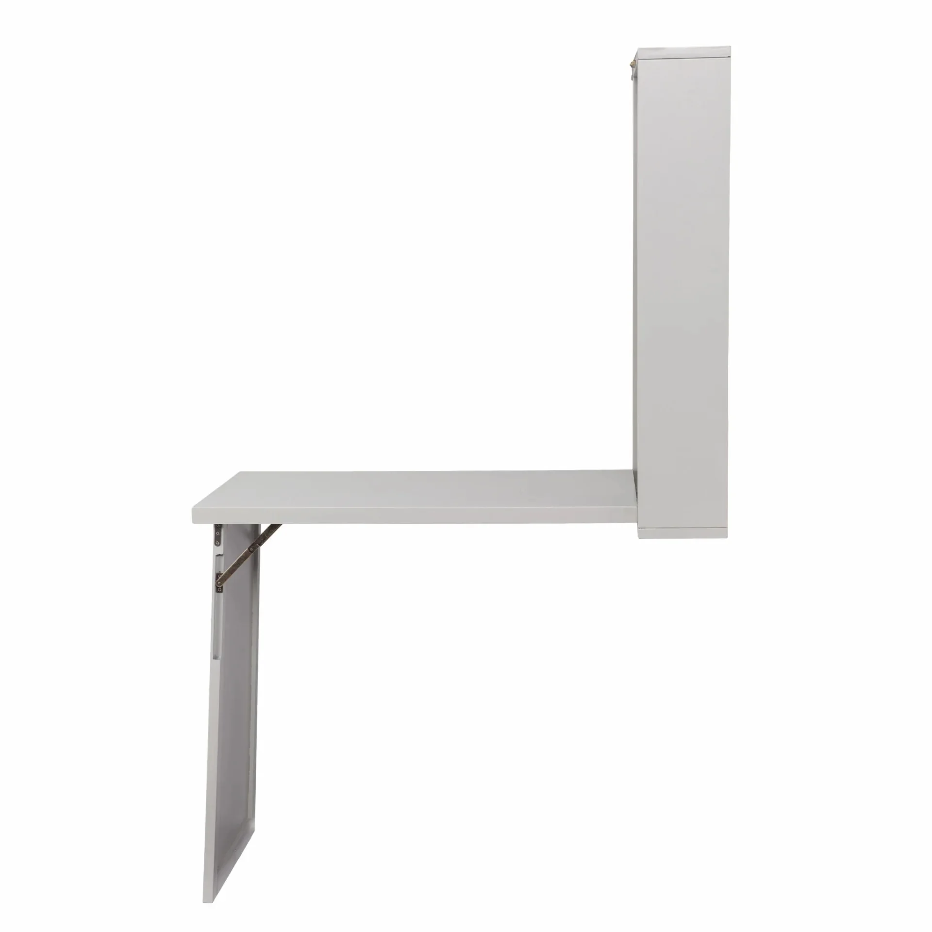 HomeRoots 402080 Gray Fold Out Convertible Wall Mount Desk