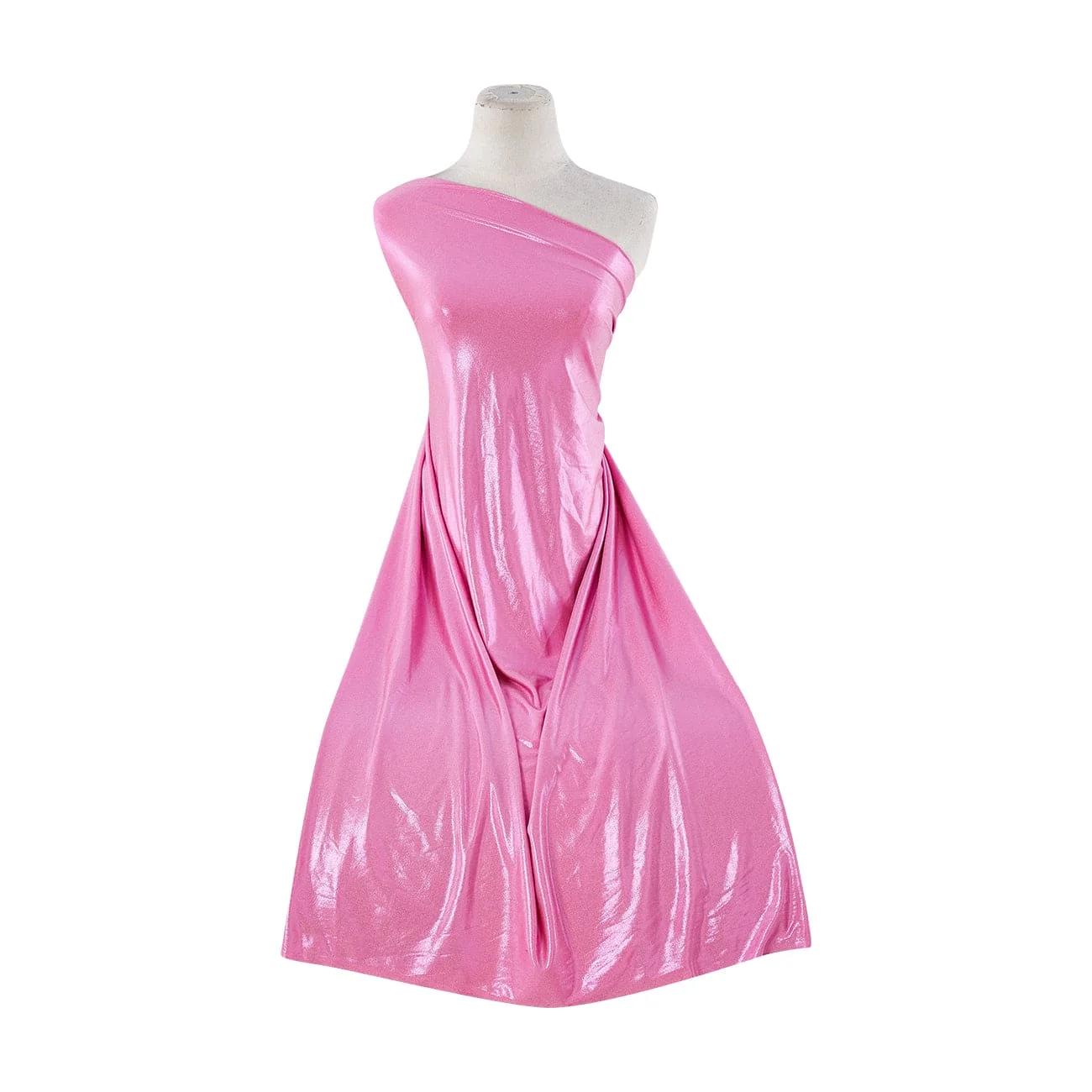 Zelouf Color Foggy Foil On Super Slinky  , Sewing, DIY, Crafts Fabric by the Yard, Pink, 1 Yard