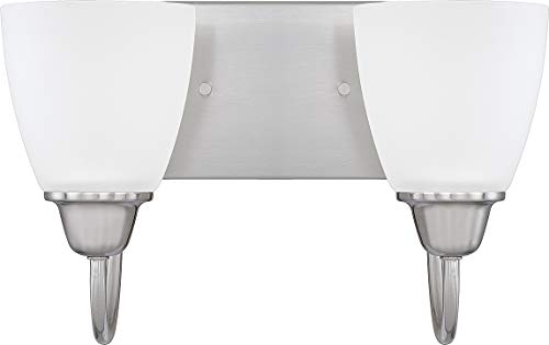 HomePlace Lighting 115141BZ-337 Trenton Traditional Acid Washed Glass Bathroom Vanity Wall Light, 4-Light 400 Total Watts, 9