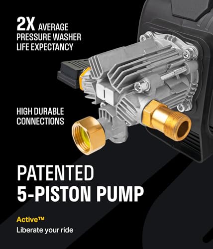 ACTIVE 2.0 Electric Pressure Washer - 2.0 GPM and 1800 PSI, Compact & Small Pressure Washer, Electric Power Washer for Car Detailing, Home, Patio and All Other Cleaning transformations.