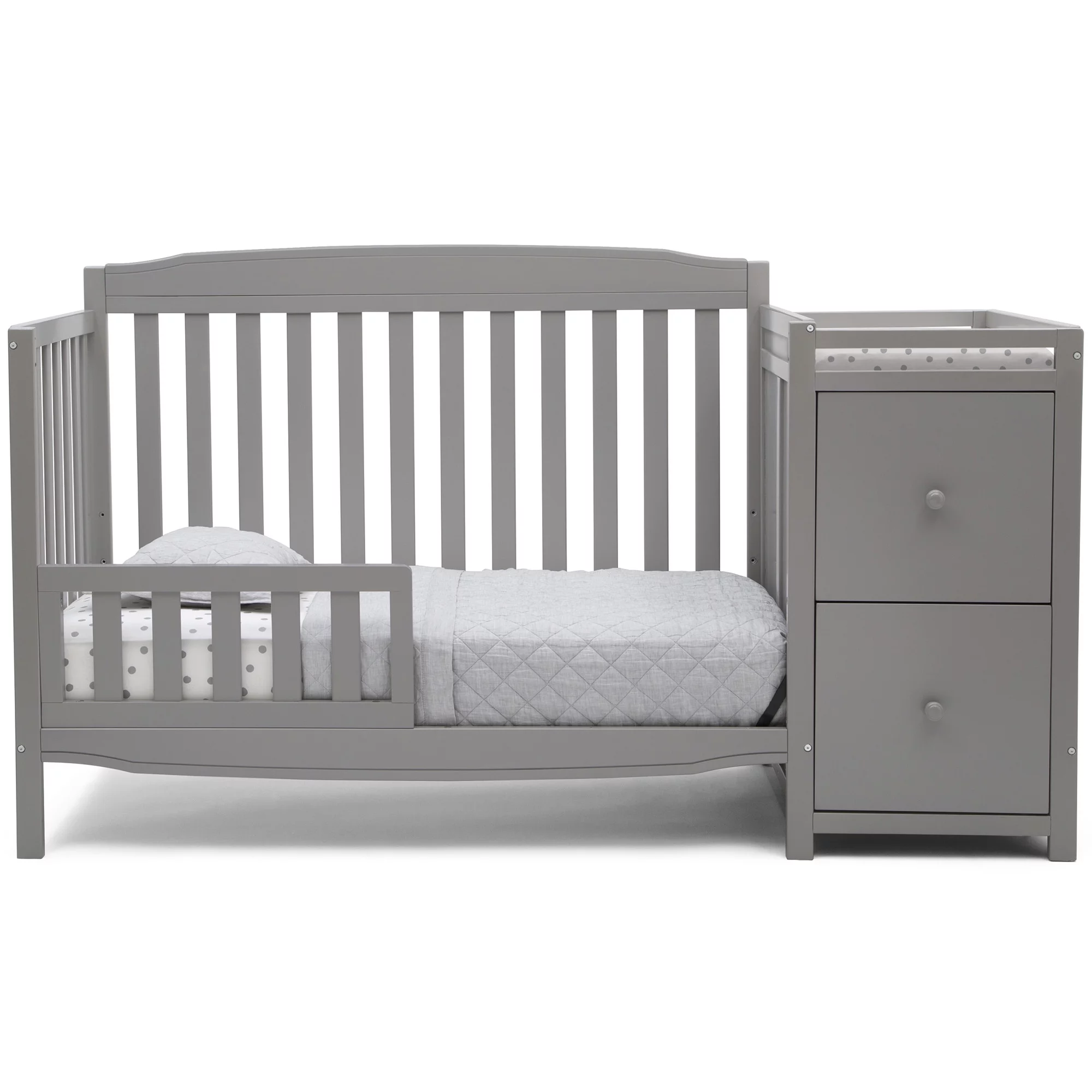 Delta Children Mason 6-in-1 Convertible Crib and Changer, Gray