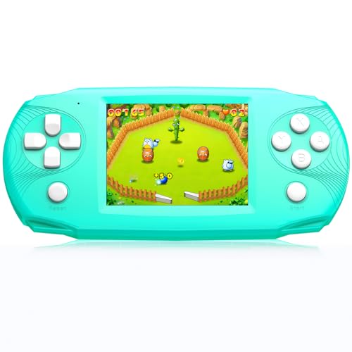 16 Bit Handheld Game Toys for Kids,3.2'' IPS HD Big Screen,Built in 100 Video Games,Boys Girls Portable Rechargeable Gaming Device,Children's Party Easter Birthday Xmas Gift (T-Black)
