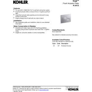 KOHLER 5413-BN Cue Trip Lever, Vibrant Brushed Nickel