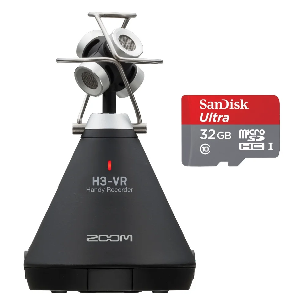 Zoom H3-VR 360-Degree Audio Handy Recorder with 32GB MicroSD Card