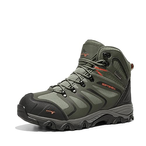 NORTIV 8 Men's Ankle High Waterproof Hiking Boots Outdoor Lightweight Shoes Trekking Trails Armadillo