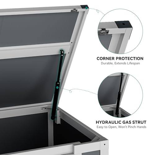 DWVO 5x3ft Resin Outdoor Storage Shed with Floor, Waterproof Lockable Storage Shed with Window, Plastic Outside Tool Storage for Garden, Backyard, Patio, Lawn, Gray