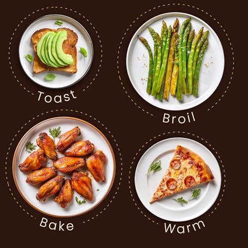 Elite Gourmet ETO236 Personal Compact 2 Slice Countertop Toaster Oven with 15 Minute Timer & Adjustable Temperature, Bake, Broil, & Toast, Black