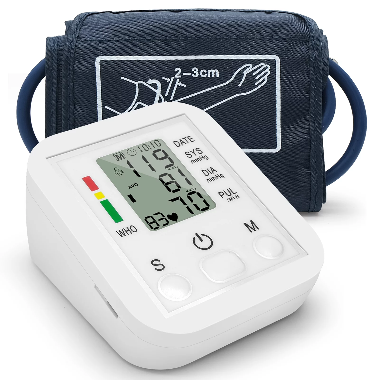 Portable & Household Arm Band Type Sphygmomanometer Lcd Display Accurate Measurement