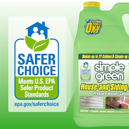 Oxy Solve House and Siding Pressure Washer Cleaner - Removes Stains from Mold & Mildew on Vinyl, Aluminum, Wood, Brick, Stucco - Concentrate 1 Gal.
