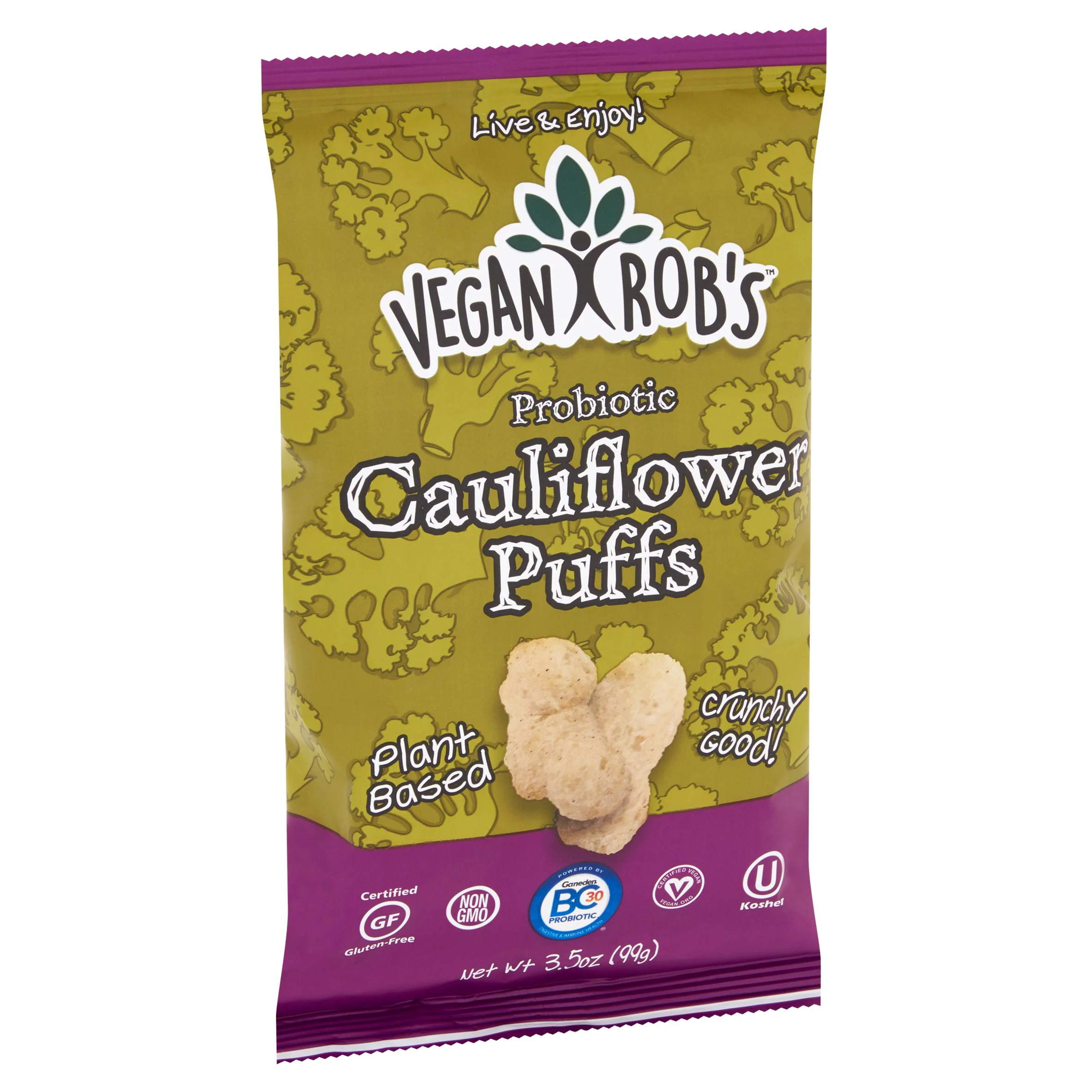 Veganrobs Puffs Cauliflowr Probiotc,3.5 Oz (Pack Of 12)
