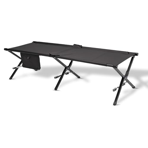 Ultralight Camping Cot for Adults, 120kg Sleeping Support Camping Bed, Easy Setup, Foldable and Portable for Backpacking, Hiking and Travel