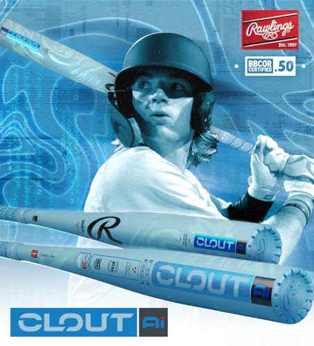 Rawlings | 2025 | Clout AI Baseball Bat | BBCOR | -3 Drop | 2 5/8