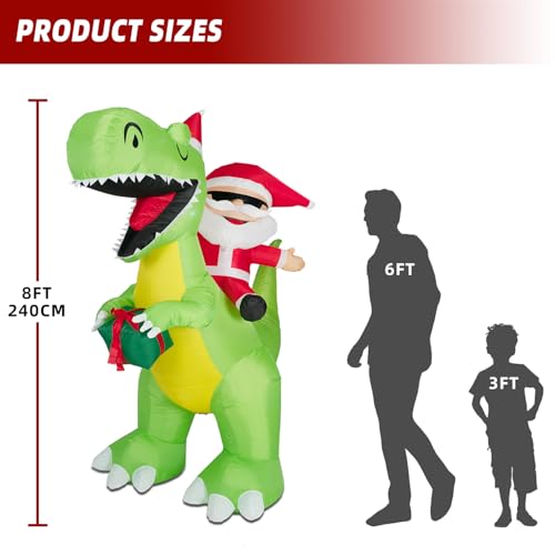 ININ 8FT Halloween Inflatable Witch Decorations Outdoor Built-in LED Lights,Halloween Blow Up Yard Decorations,Scary Party Decorations,Haunted House Decor,for Yard/Lawn/Garden.