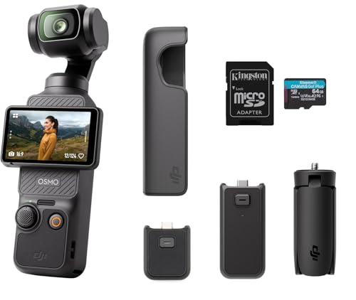DJI Osmo Pocket 3 Capture More Combo, Vlogging Camera with 1'' CMOS & 4K/120fps Video, 3-Axis Stabilization, Fast Focusing, Face/Object Tracking, 2