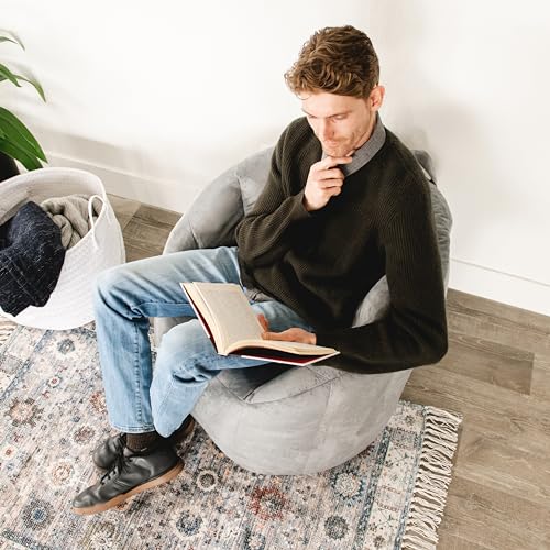 Big Joe Milano Lenox Denim Cobalt Beanbag Chair