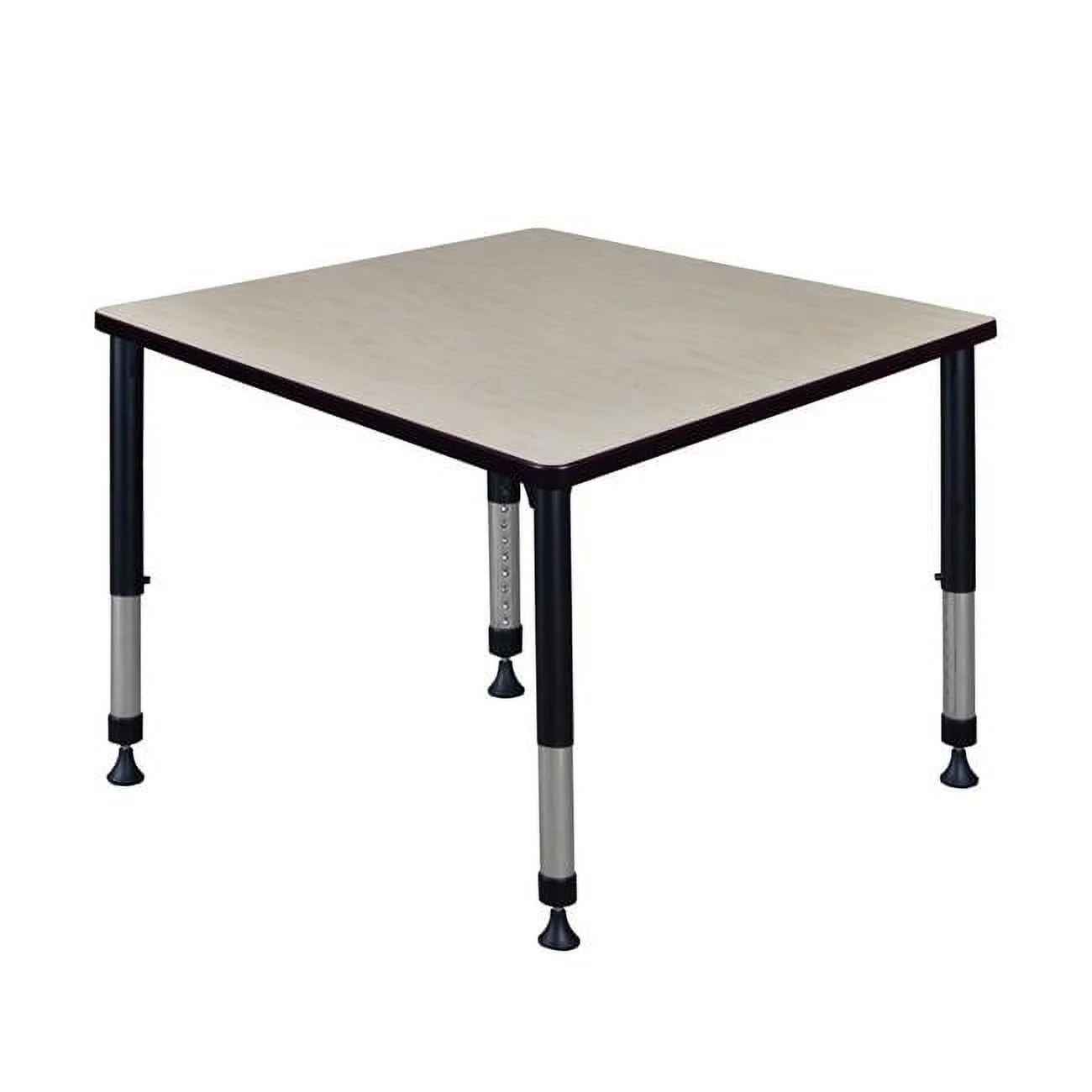 Kee Square Height Adjustable Classroom Table - Maple - 36 in.
