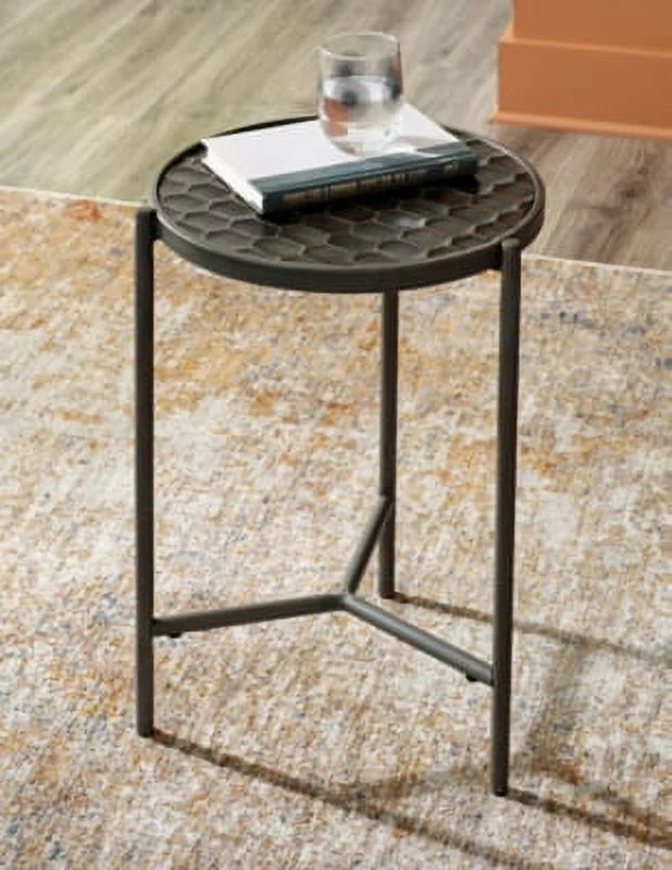 Signature Design by Ashley Contemporary Doraley Chairside End Table  Brown/Gray
