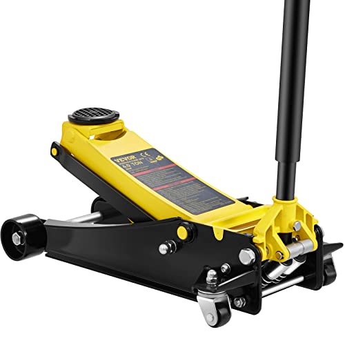 VEVOR 4 Ton Low Profile, Heavy-Duty Steel Racing Floor Jack with Dual Pistons Quick Lift Pump, Lifting Range 3.94