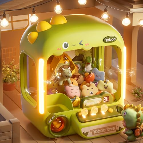 64 PCS Large Claw Machine for Kids Bunny, Vending Machine Toys with Sound Lights, Candy and Prize Electronic Dispenser Game Ages 3-4 4-8, Birthday Party Gift for 3 4 5 6 Year Old Girls