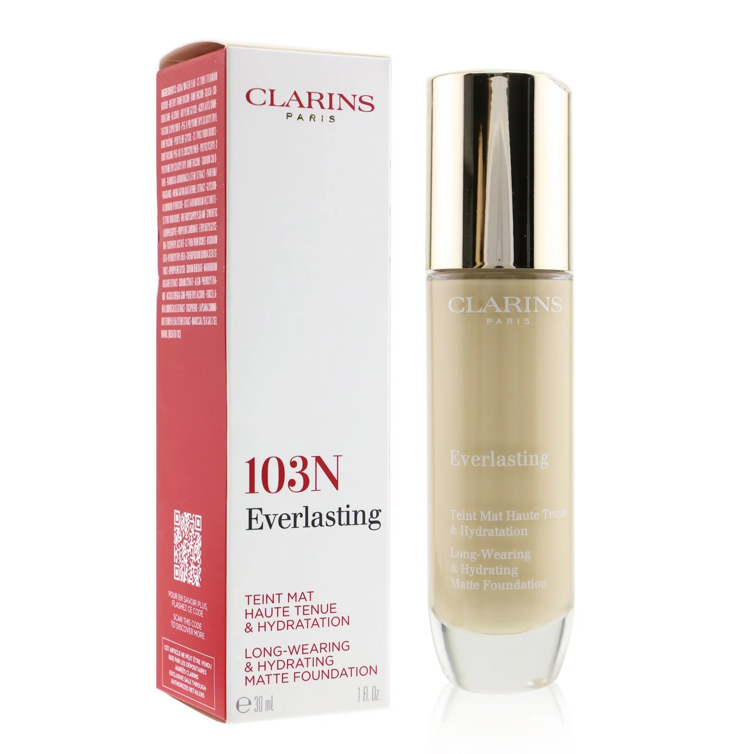 Clarins Everlasting Long Wearing & Hydrating Matte Foundation - # 109C Wheat  30ml/1oz