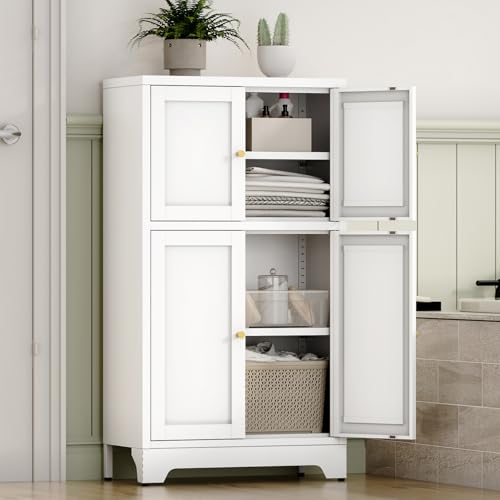 Metal Locker Storage Cabinet with 2 Doors and 4 Shelves，39.96